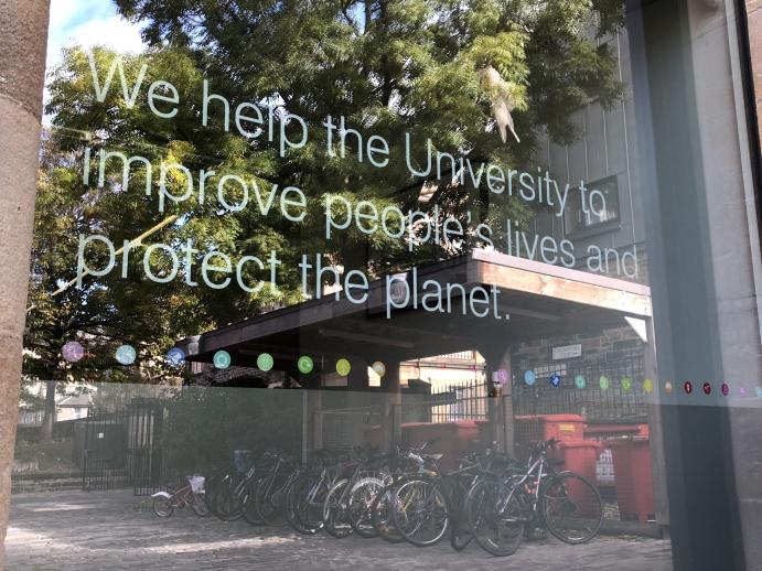 Window design: We help the University to improve people's lives and protect the environment