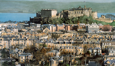 M 120927 Painting auctioned for bursaries Painting of Edinburgh from Blackford Hill by Gordon McDowell