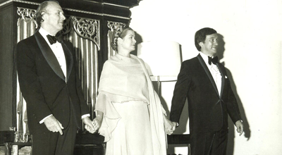 Princess Grace with Richard Kiley (left) and Richard Pasco (right).