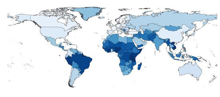Worldwide distribution of AMR in bacteria
