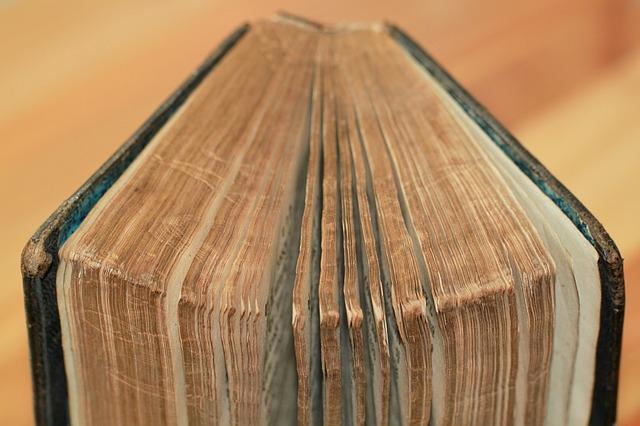 Image of the top and fore edges of an old leather-bound book