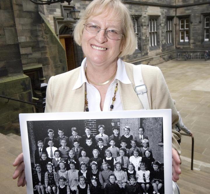 A Lothian Birth Cohort participant with her class photo