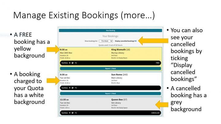 Screenshot - manage bookings more