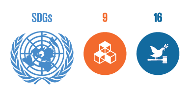 UN Sustainable Development Goals: Industry innovation and infrastructure, Peace justice and strong institutions