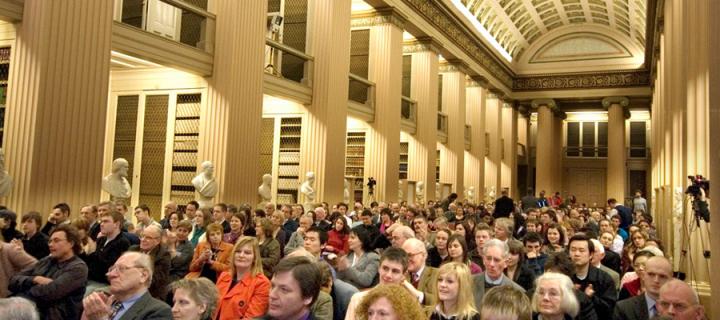 Audience in Playfair Library at Old College