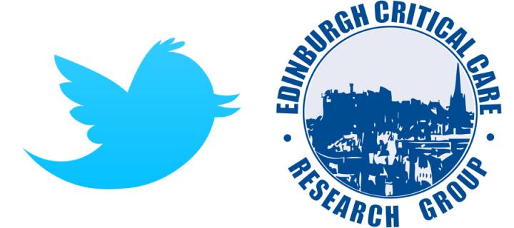 Twitter and Edinburgh Critical Care Reasearch Group logos