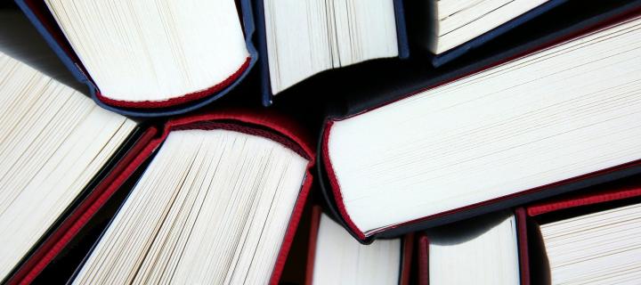 picture of books from an above angle 