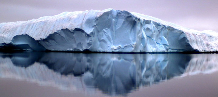 A glacier in the Arctic ocean