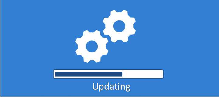 Image of a cog and update bar 