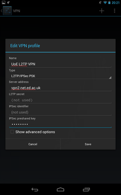 Edit VPN profile