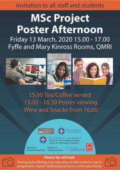 MSc Project Poster Presentations 13 March 2020