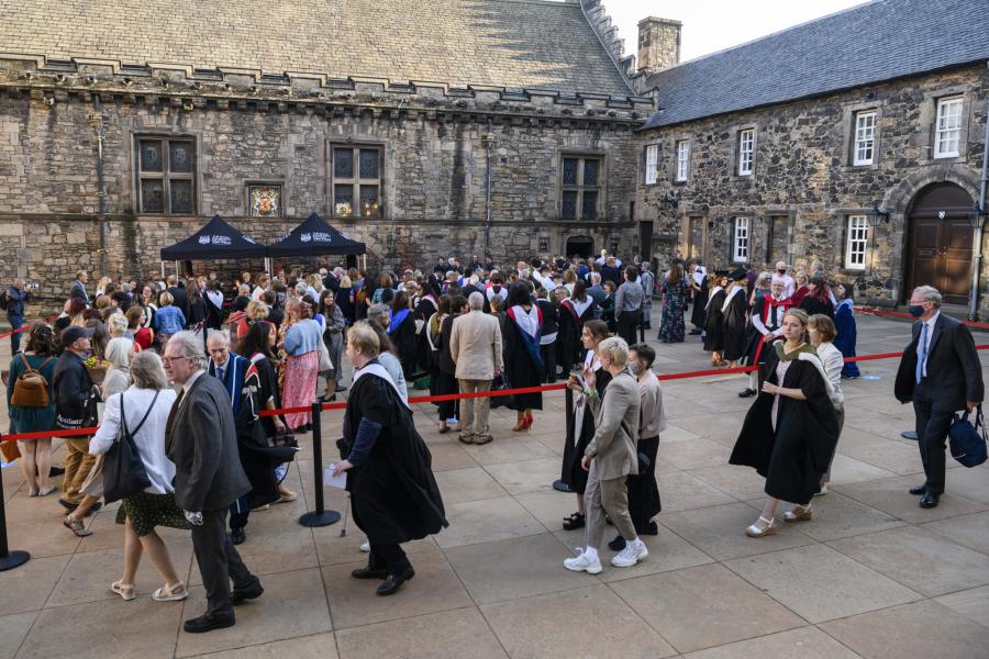 Graduation celebrations at Edinburgh Castle