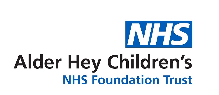 Landscape logo for Alder Hey Children's Hospital NHS Trust.