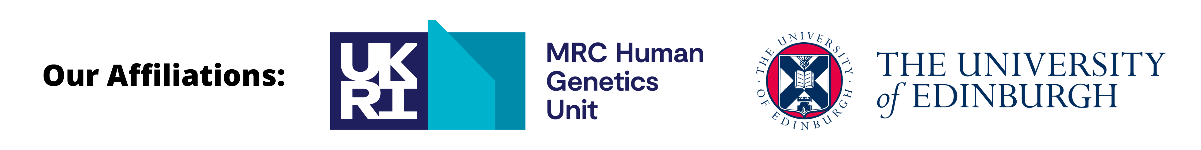 Our Affiliations: MRC HGU Logo and University of Edinburgh Logo
