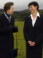 The Princess Royal and Professor Elaine Watson, Head of the Royal (Dick) School of Veterinary Studies