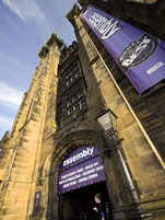 090612 Festivals Office launches programme 2 Assembly Theatre signage on New College