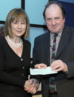 Last year's James Tait Black biography winner, Rosemary Hill, with James Naughtie