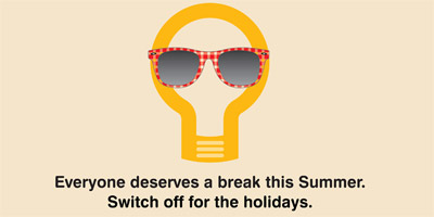 M 120702 Summer switch-off Switch off for summer poster
