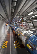 View of the Large Hadron Collider tunnel sector 3-4, CERN