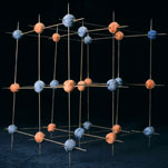 Professor Alexander Crum Brown's wool ball model of a rock salt molecule