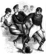 Victorian-era illustration of a football game