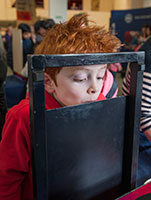 Photo of a child at the Edinburgh International Science Festival