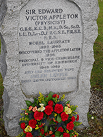 Wreath laid at Appleton grave