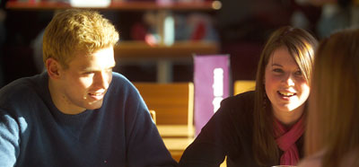 Students in cafe Students in cafe