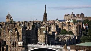 View over central Edinburgh buildings