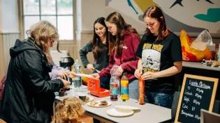 Festival goers at a pop-up event at Edinburgh Gaelic Week 2024