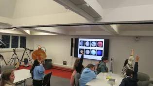 School pupils take part in an Astronomy Class at IntoUniversity