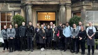 Plate of food and place mat as prepared by pupils from Gracemount High School