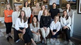 Pathways Forward - Fifth cohort - Charlotte Waugh of Edinburgh Innovations (left); Ana Stewart SG Chief Entrepreneur (second left)