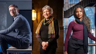 (L-R) Callum Cruickshank, Hephzibah Adegoke and Mary Hepburn 