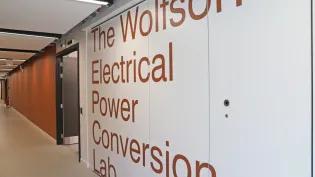 An external view of the Wolfson Electrical Power Conversion Lab in the Engineering Forum