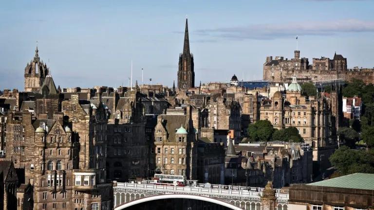 View over central Edinburgh buildings