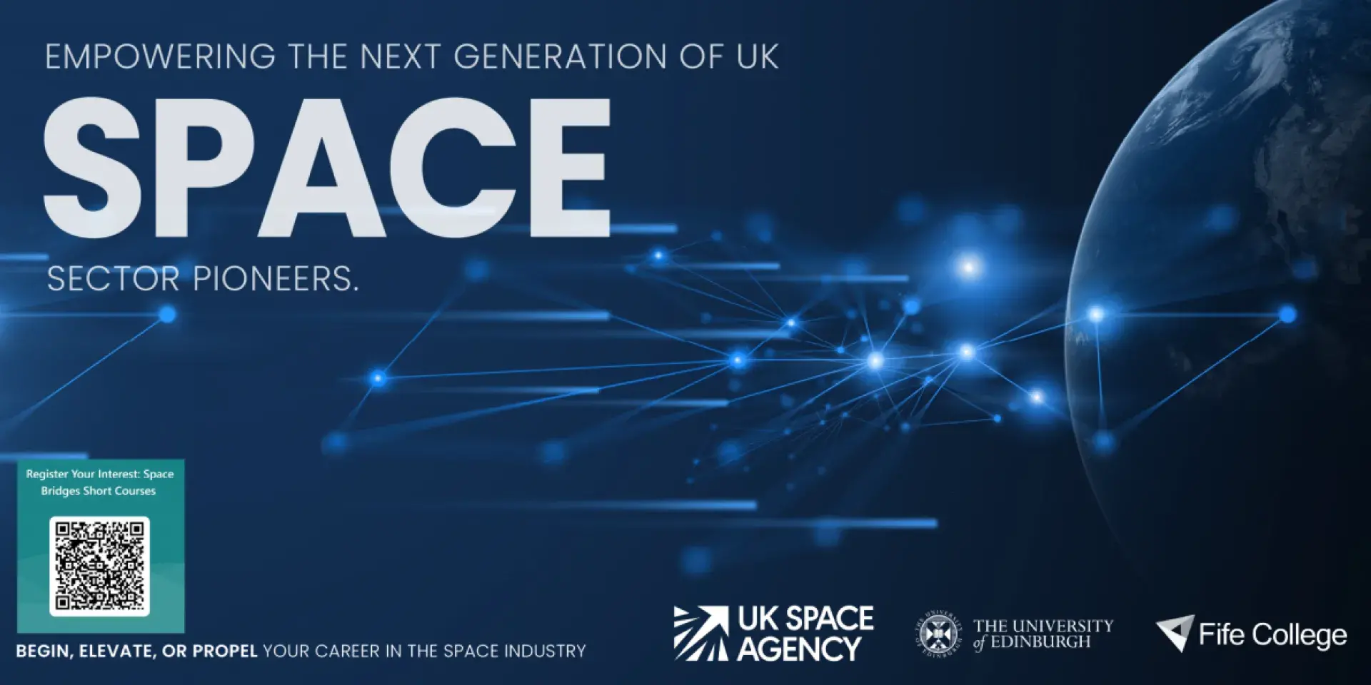 empowering the next generation of UK space sector pioneers; begin, elevate or propel your career in the space industry