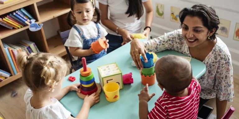 Group of toddlers playing