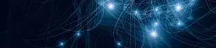 Abstract swwosh of strings and light conections