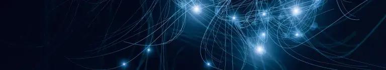 Abstract swwosh of strings and light conections