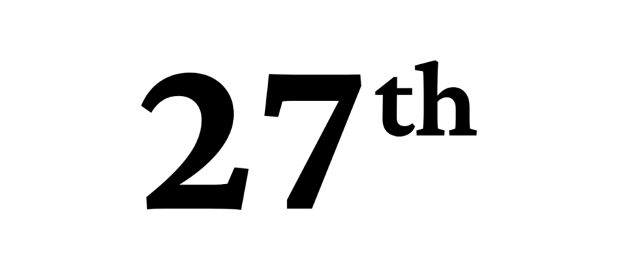 Stat 1 - 27th in the world