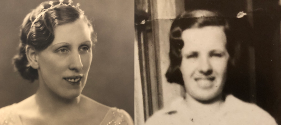 Black and white image of Isabella Ruxton and Mary Rogerson