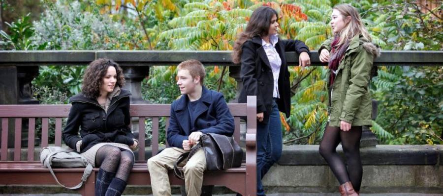 Students on campus