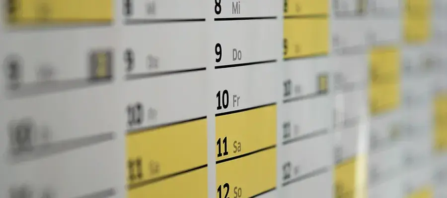 Calendar wall planner 