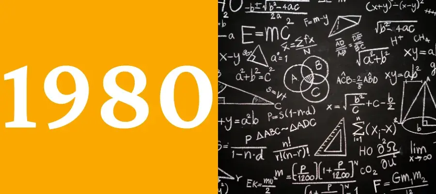 1980 - equations on a blackboard