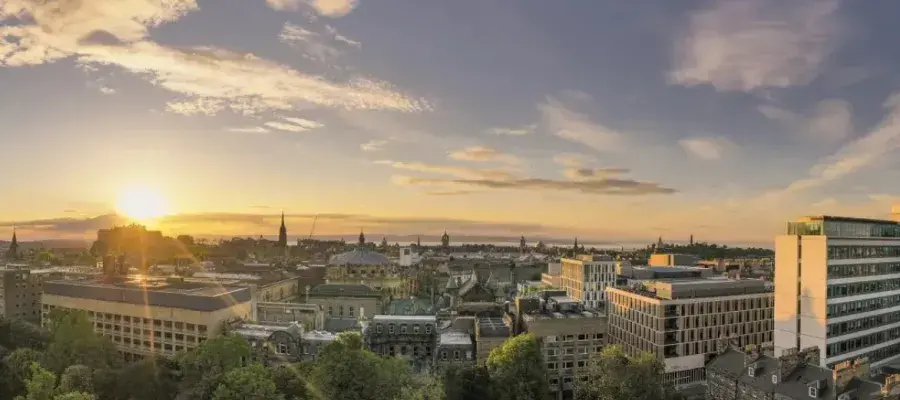 Edinburgh skyline looking north