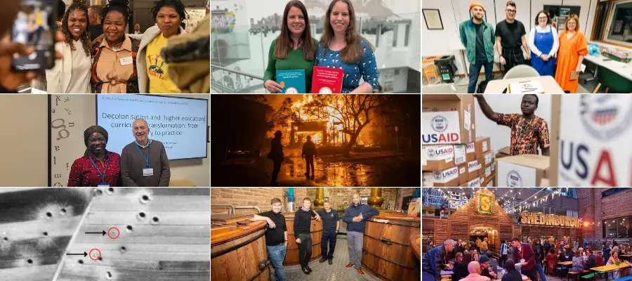 collage of 9 images representing top stories of 2025