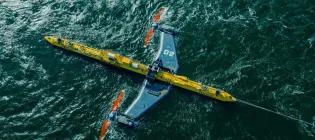 fastblade tidal turbine on the sea