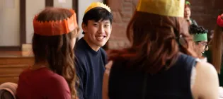 Students at the Festive Lunches