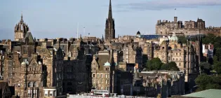 View over central Edinburgh buildings